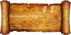 Gyöngyösi Edina névjegykártya