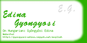 edina gyongyosi business card